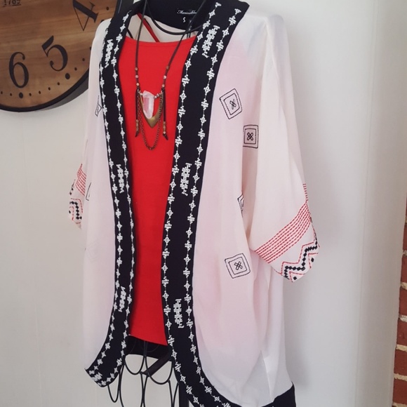 ✌🌼Marineblu Dress Boho Cardigan Kimono - Picture 4 of 4